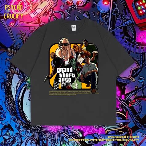 Jual Psycho Crucify Grand Theft Auto San Andreas Oversized T Shirt