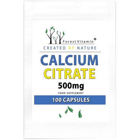 Forest Vitamin Calcium Citrate 500mg Suplement Diety 100 Kaps Sklep Empik