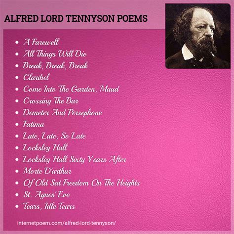 Biography of Alfred Lord Tennyson