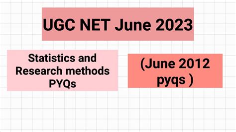 Nta Ugc Net Commerce Pyqs Statistics And Research Pyqs Mcqs