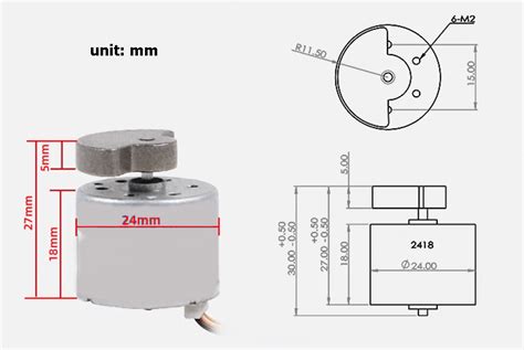 Long Lifetime Φ24mm DC Brushless Vibration Motor Precisionminidrives