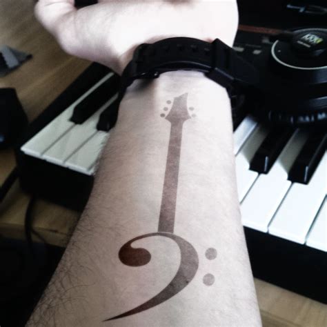 Bass Clef Guitar Tattoo Concept By Lord Psymon On Deviantart Music Tattoos Music Tattoo