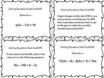 Solving Multi-Step Equations (Including Literal Equations and Word ...