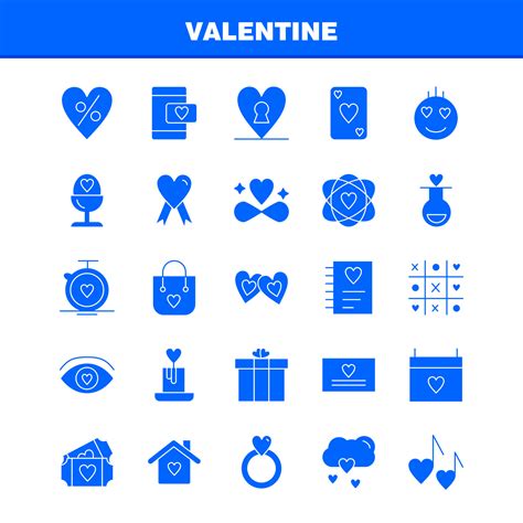 Valentine Solid Glyph Icon Pack For Designers And Developers Icons Of