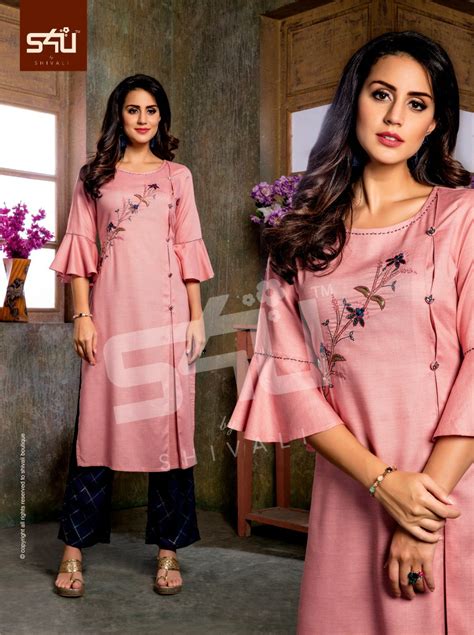 S U Shivali Womaniya Vol Printed Fancy Fabric Readymade Kurtis With