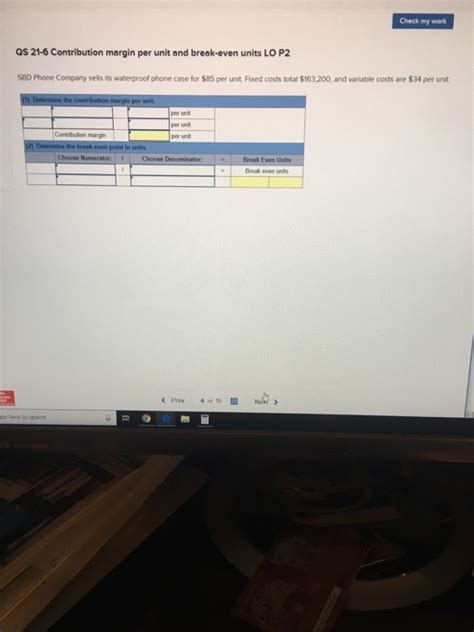 Solved Check My Work Qs Contribution Margin Per Unit Chegg