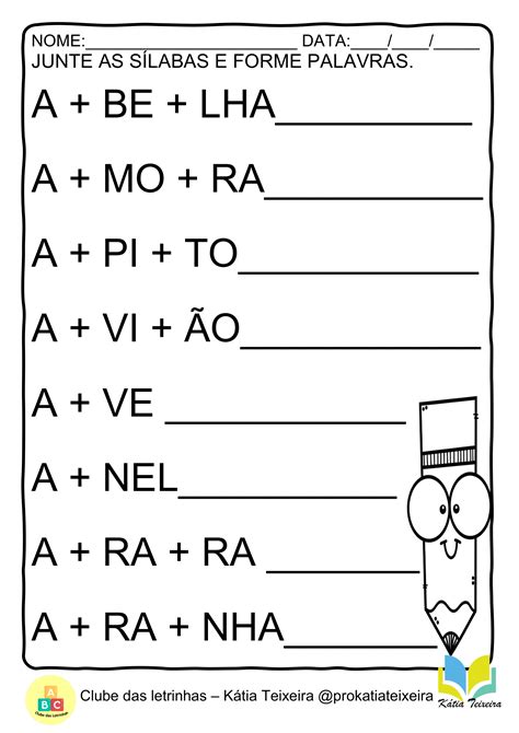 Atividade Pronta Formando Palavras Atividades De Atividades De The