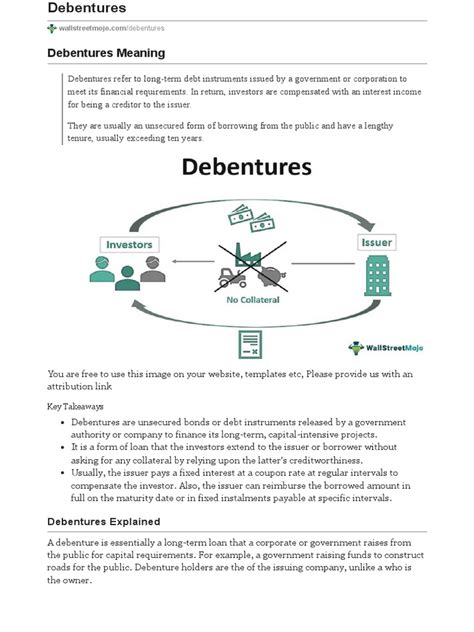 Debentures Meaning Types Features Accounting Examples Pdf