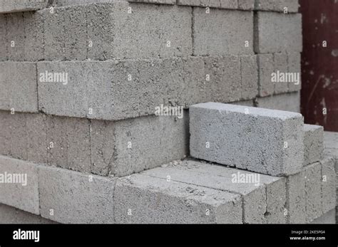 concrete blocks cinder building bricks  res stock photography