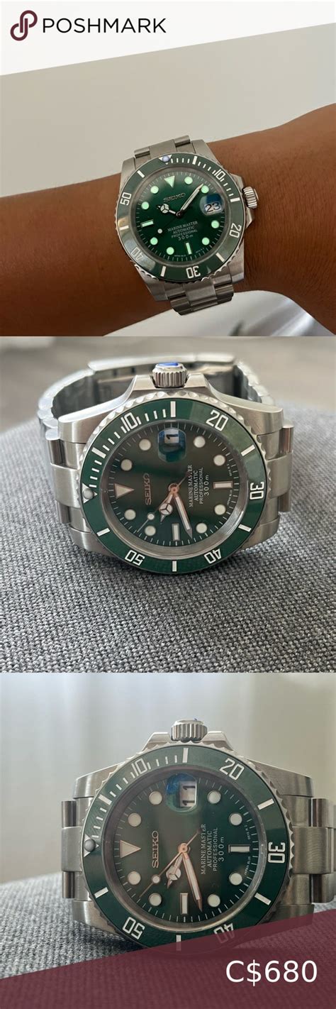 Seiko Custom Build The Hulk Automatic Watch Nh35 Sapphire Oyster