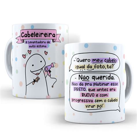 Caneca Cabeleireira Flork Engra Ada Divertida Personalizada Nome