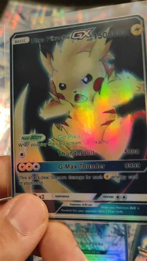 Ultra Pikachu Gx Gmax Vmax Gigantamax Ex Pokemon Card 51 OFF