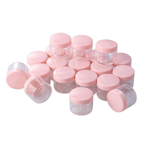 HOMEMAXS 20Pcs 20g Mini Portable Round Pot Bottles Cosmetic Travel