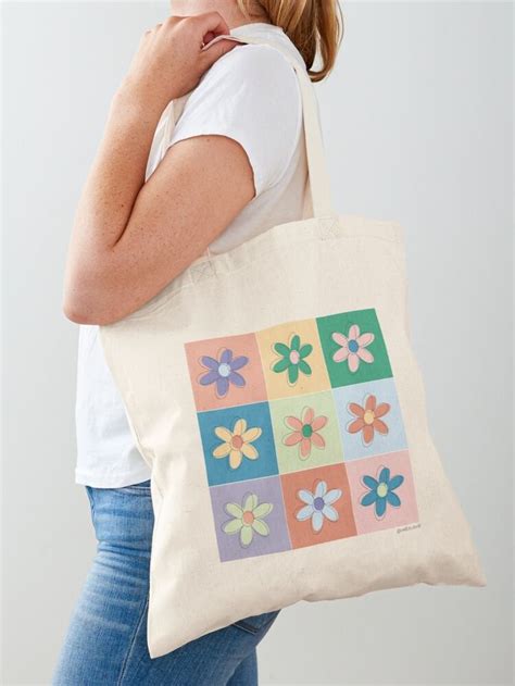 Flower Power Tote Bag For Sale By Cre8todon8 Handpainted Tote Bags