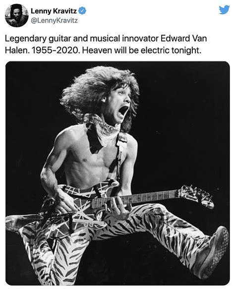 Eddie Van Halen Remembered By Musical Peers Following His Death At 65 From Cancer Daily Mail