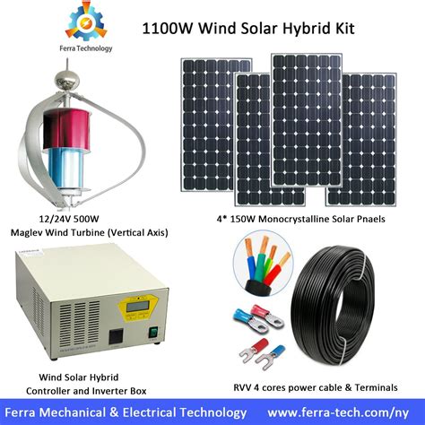 W Wind Solar Hybrid Power System Kit W Wind Turbine W