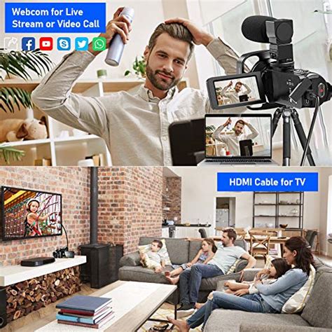 Video Camera Camcorder 4K Digital YouTube Vlogging Camera 48M 16X