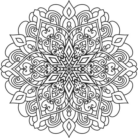 Outline Mandala Vector 12232249 Vector Art at Vecteezy