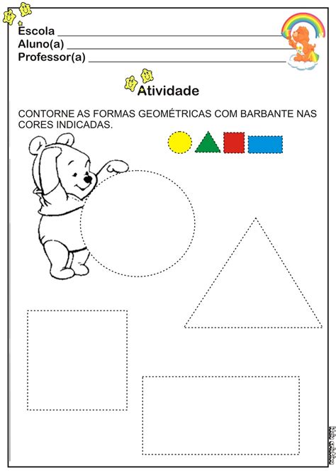 Atividades Formas Geom Tricas Educa O Infantil E Maternal Para