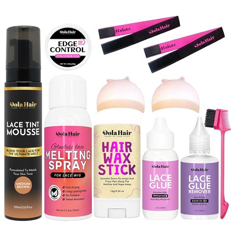 Dolahair Lace Glue Kit Lace Tint Mousse Wig Glue Kit Complete Set Lace Front Kit Wig