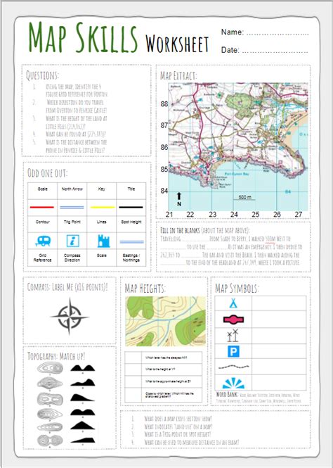 Map Skills Worksheet | Education World - Worksheets Library