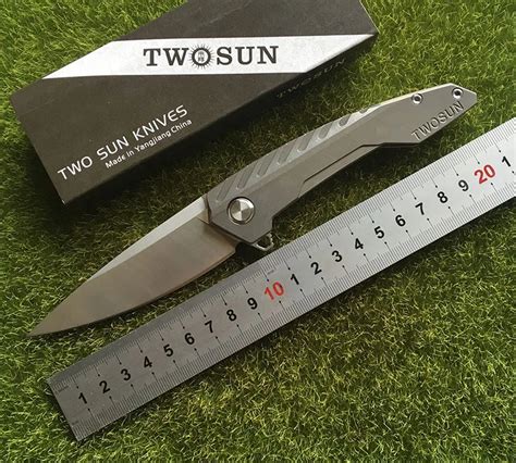 TWO SUN TS05 D2 Blade Tactical Flipper Ball Brearing Folding Knife