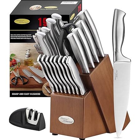 Amazon McCook MC35 Knife Sets With Built In Sharpener 11 Pieces