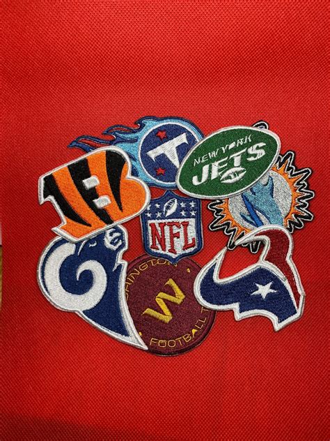 NFL football team and NFL logo Iron-on/ Sew on patches | Etsy