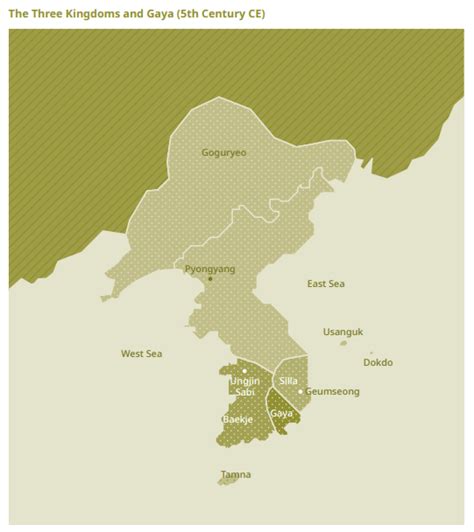 Korea Three Kingdoms Map