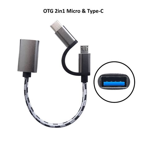 Jual Otg 2in1 Micro Usb And Type C To Usb 30a Adapter Otg Micro Otg