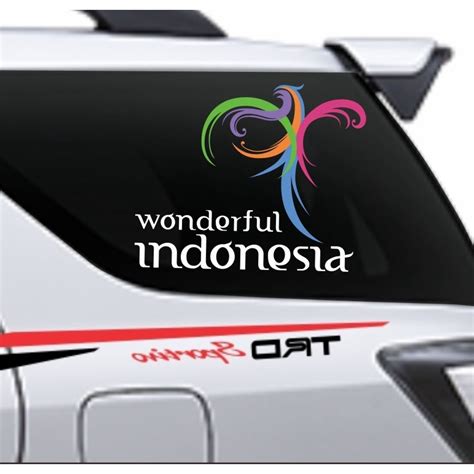 Jual Cutting Sticker Mobil Wonderful Indonesia Pesona Indonesia Cm