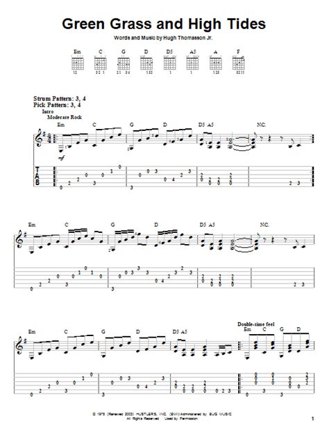 Green Grass And High Tides Partitions Outlaws Tablature Guitare Facile
