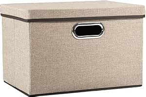 Amazon Prandom Collapsible Storage Cubes With Lids Pack Jute