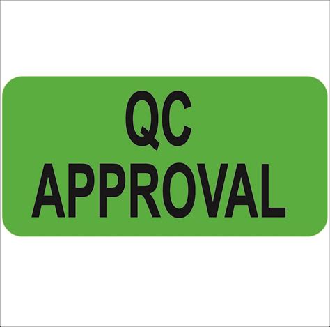 Qc Approval Labels Bright And Bold Choose Shape And Size