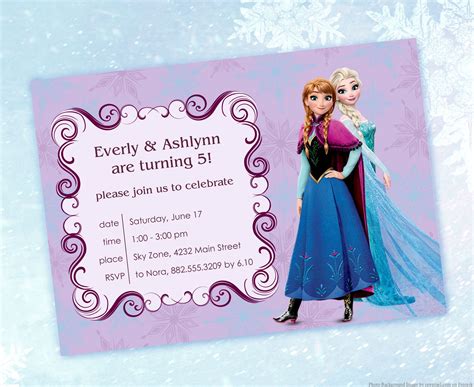 Frozen Invitation Background