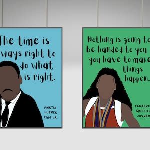 Rainbow Black Leaders In History Set Of Printable Posters Etsy