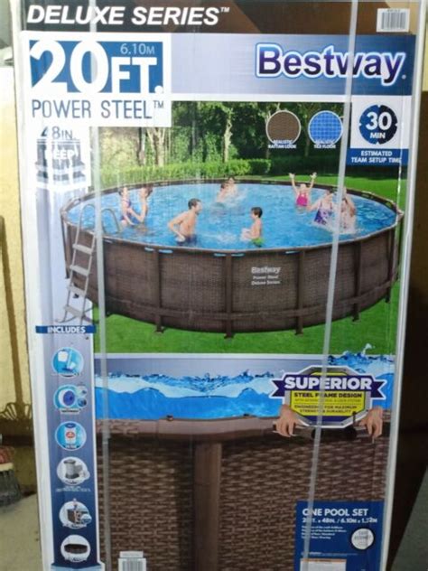 Bestway 5613TE Power Steel Deluxe Series 20ft X 48in Pool Set For Sale