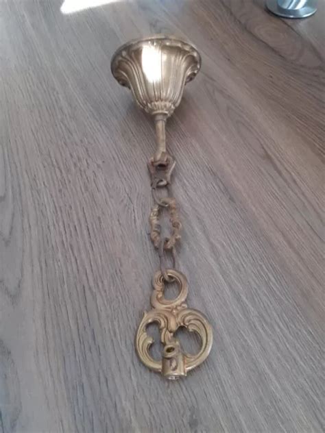 ANCIENNE ROSACE FIXATION En Bronze Pour Lustre Suspension Plus Chaine