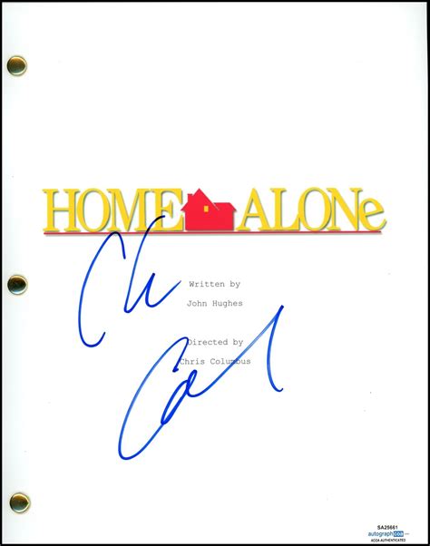 Chris Columbus "Home Alone" AUTOGRAPH Signed Full Complete Script ...