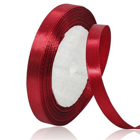 Getuscart Solid Color Burgundy Satin Ribbon 38 Inches X 25 Yards