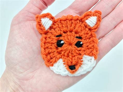 Fox Applique Crochet Fox Hat Applique Animal Motif Sewn on - Etsy