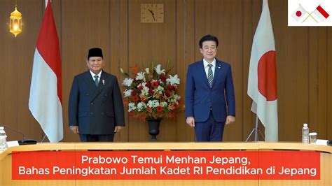 Prabowo Temui Menhan Jepang Bahas Peningkatan Jumlah Kadet Ri