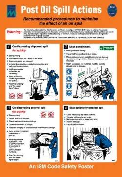 Post Oil Spill Actions Poster A Spe Europe Specialists In Safety