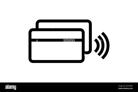 Credit Card Contactless Payment Icon In Black Nfc Sign Vector On