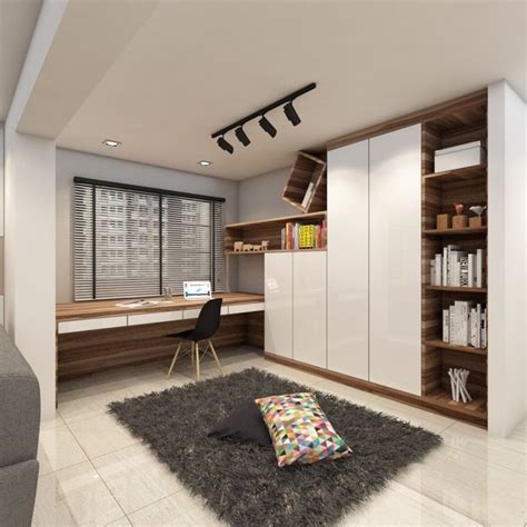 A Living Room Filled With Furniture Next To A Window Covered In Blinds