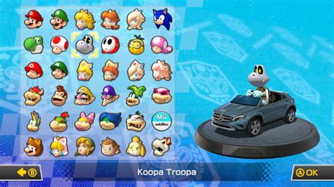 Menu With Sonic Dry Bones Bowser Jr Others Mario Kart 8 Mods