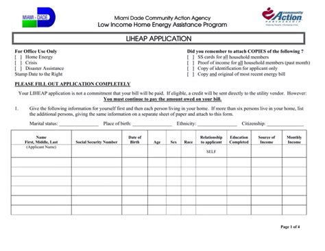 Liheap Application Florida Form Judi Sabina