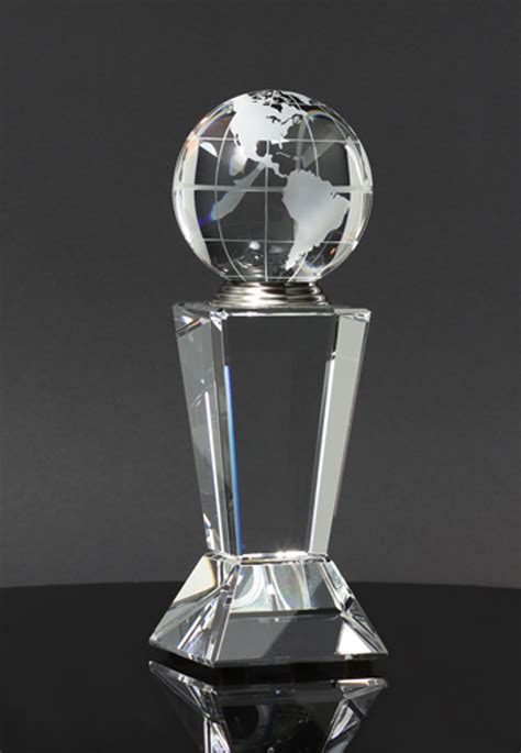 Unique Crystal Globe Employee Recognition Award