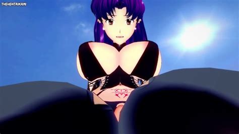 Misato From Evangelion Gives You A Footjob At The Beach Hentai Pov Free Mobile Porn Videos