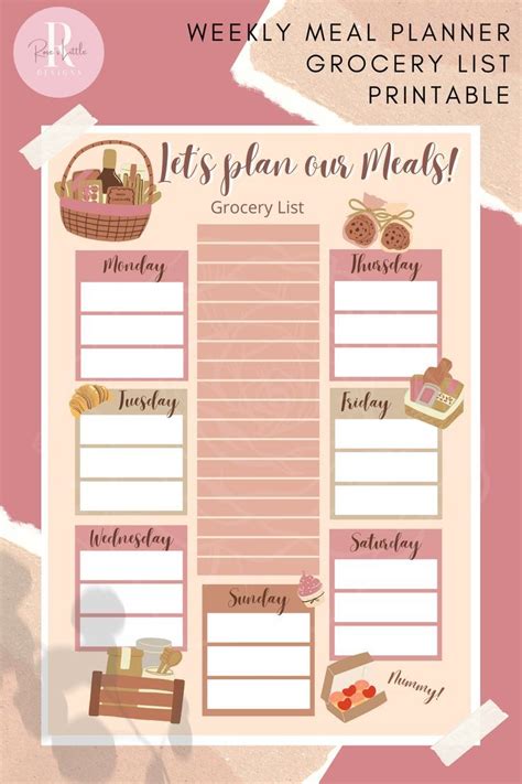 Weekly Meal Planner and Grocery List